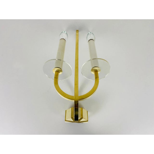 Brass and Glass Sconces, 1960s, Germany, Set of 2 For Sale - Image 6 of 10