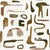 Sample - Canvas Wallpaper by Susan Hable in Sandstone For Sale