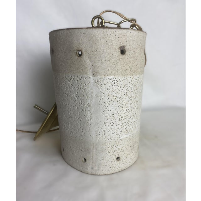 Pair of Late 20th Century Artisan Ceramic Pendant Lights For Sale In Chicago - Image 6 of 12