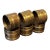 1970s Century Boho Chic Hollywood Regency Brass Napkin Rings - Set of 6 For Sale