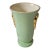 1950s Mid-Century Boch Freres Gilded Mint Green Vase For Sale