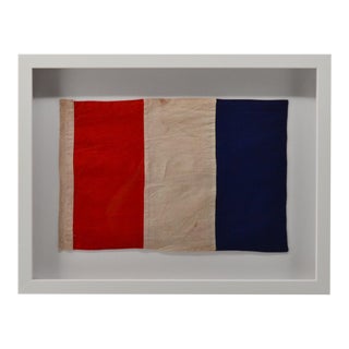 Real Cotton Framed Signal Flag "T" For Sale