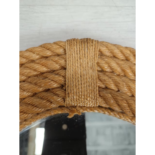 Vintage Rope Mirror by Adrien Audoux & Frida Minet, 1950s For Sale - Image 10 of 13