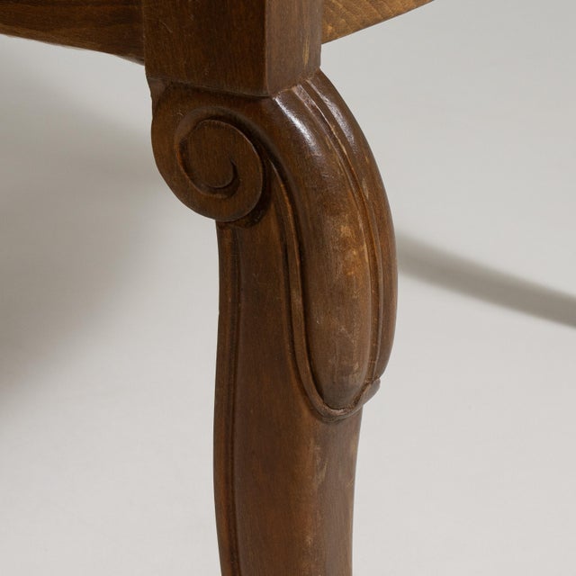 Wood Set of Four Biedermeier Armchairs with Patterned Upholstery, Antique, France, Early 20th Century For Sale - Image 7 of 9
