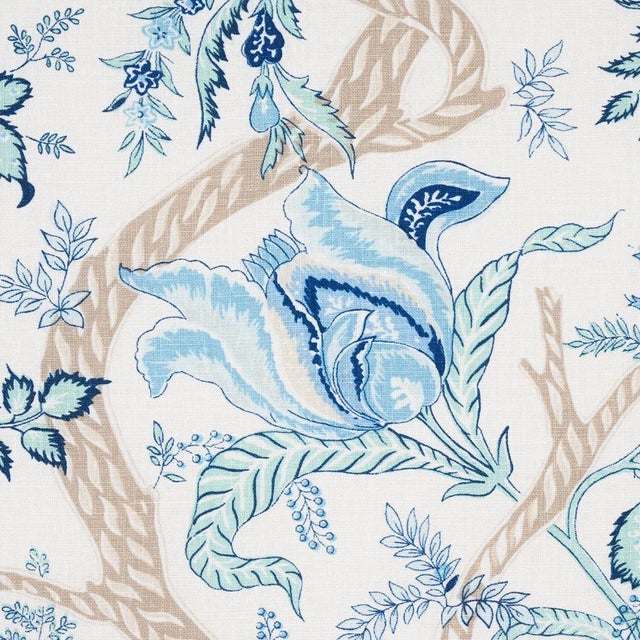 Schumacher Sample - Schumacher Aveline Linen Fabric in Seaglass For Sale - Image 4 of 6