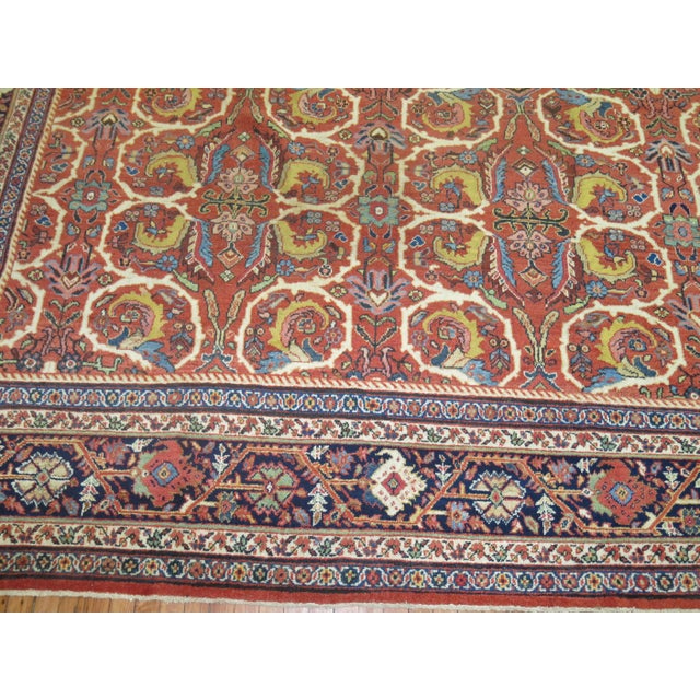 Textile Zabihi Collection Antique Persian Mahal Sultanabad Rug - 10'4" x 13'8" For Sale - Image 7 of 12