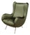 Italian Green Velvet Armchair in the style of Zanuso, 1950s For Sale
