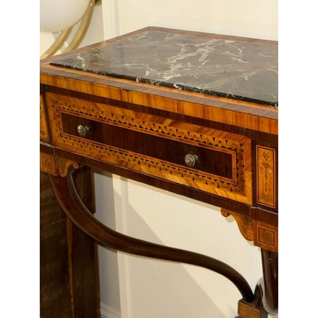 19th Century 19th C. Italian Inlaid Mahogany Wall Console For Sale - Image 5 of 6