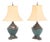 Pair of Neoclassical Style Patinated and Verdigris Bronzed Metal Table Lamps For Sale