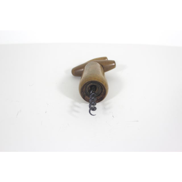 French Vintage French Wood Corkscrew, Wine Opener, Bar Tool, Screw Pull, Wine Key, Bar Cart Styling, Gift for Him Her Wine Lover, Tire Bouchon For Sale - Image 3 of 9