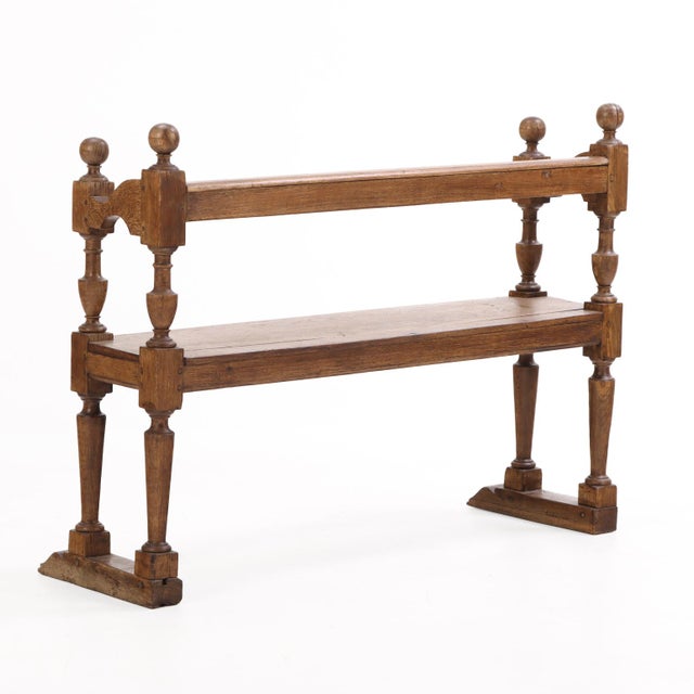 Late 19th Century A French Oak Architectural Bench, C. 1880. For Sale - Image 5 of 5