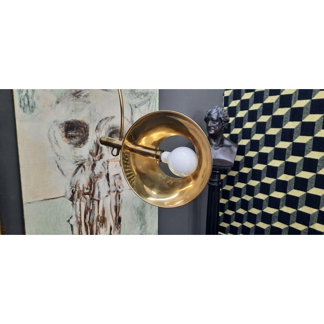 Regency Brass Wall Lamp by Florian Schulz, 1970s For Sale - Image 10 of 14