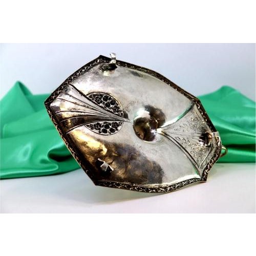 Gilded Silver Paddle with Raised Floral Motifs For Sale - Image 3 of 8