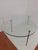 Tripod coffee table with a minimalist but functional design. Very good condition. Intact glass. Some small oxidation on...