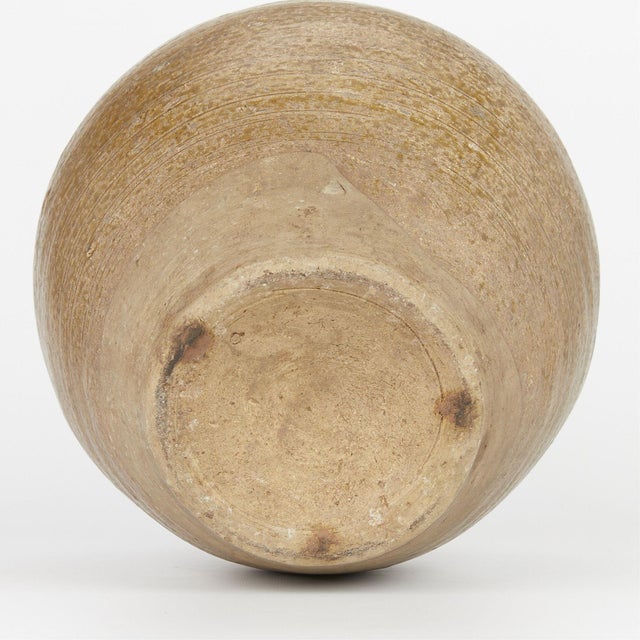 Beige Antique Large Ceramic Chinese Ming Vase For Sale - Image 8 of 9