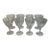 Vintage Mid-Century Modern Cut Crystal Vine & Leaf Water Goblets – Set of 8 For Sale