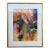 Abstract Washed Colors Framed Painting Signed by American Artist Lois Perdue. Circa 1990s For Sale