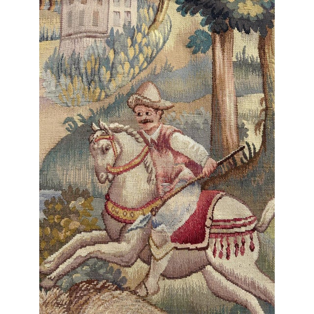 Vintage French Handwoven Aubusson Tapestry, 1940s For Sale - Image 12 of 18