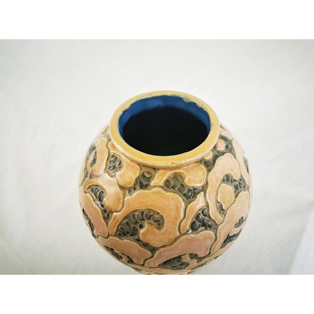 Art Nouveau Stoneware Ball Vase For Sale - Image 9 of 10