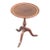 Vintage Georgian Embossed Leather Top Mahogany Round Side Table Columbia MFG For Sale