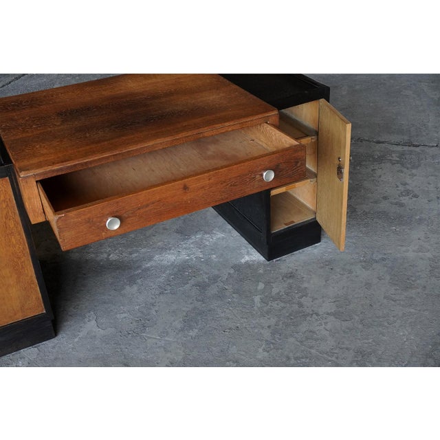 Brown Dutch Hague School Desk in Oak by COR, 1930s For Sale - Image 8 of 11