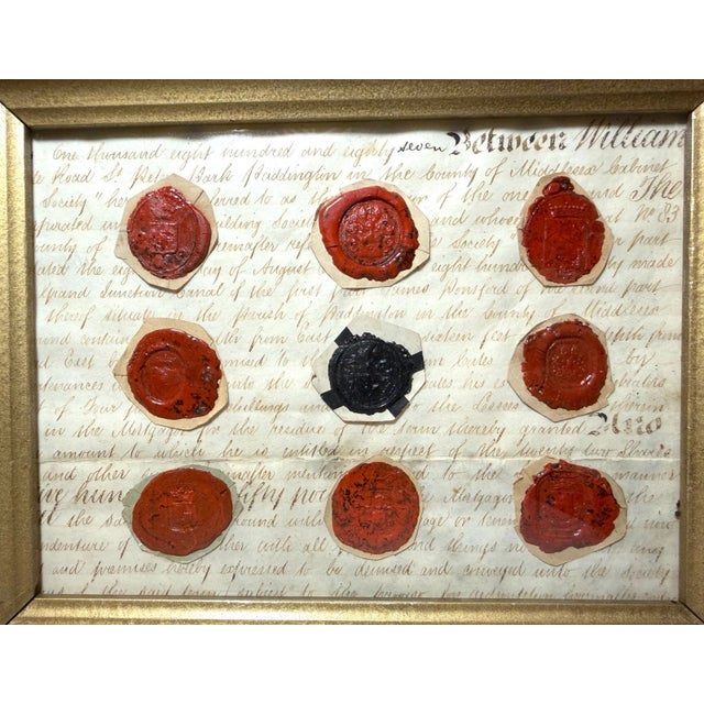 Up for sale is a set of 9 antique 19th century Heraldic wax seals from Sweden. These seals are made of pressed wax and...