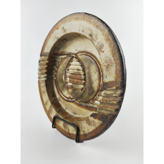 Large Mid-Century Pottery Bowl by Aksel Larsen for Axella, 1960s, in Flawless conditions. Designed 1960 to 1969 This piece...