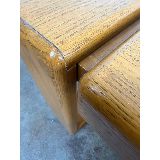 Vintage 1970's Lou Hodges Oak Coffee Table For Sale - Image 12 of 13