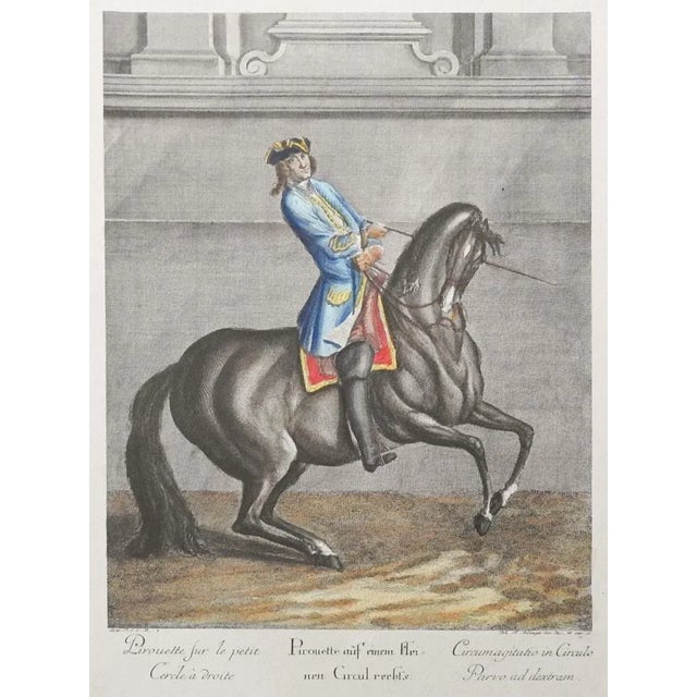 Mid 20th Century Equestrian Dressage Prints After Johann Elias Ridinger - a Pair For Sale - Image 4 of 8