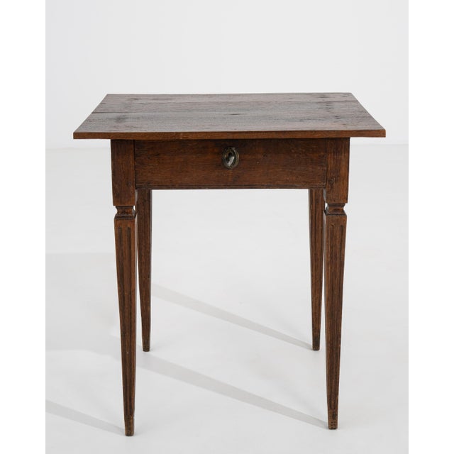 Early 19th Century French Louis XVI Wooden Side Table, Circa 1800 France Early 19th Century For Sale - Image 5 of 14