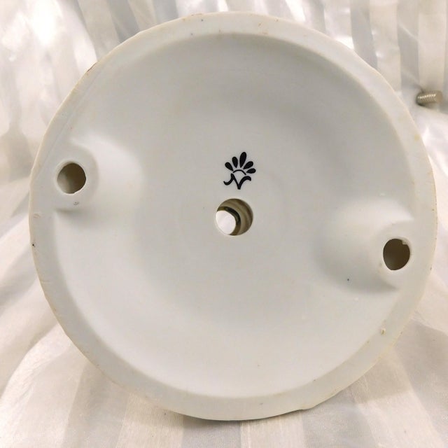 Ceramic Dresden Carl Thieme Candle Holder Wiuth Babies and Flowers For Sale - Image 7 of 8