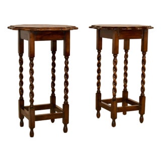Pair of Edwardian Oak Side Tables, Circa 1900 For Sale