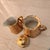 1960s Creamer + Sugar Set 22kt Weeping Gold Bel Terr For Sale - Image 4 of 12