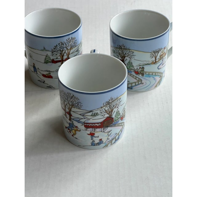 Tiffany & Co Winter Scene Mugs- 3 For Sale In Raleigh - Image 6 of 6