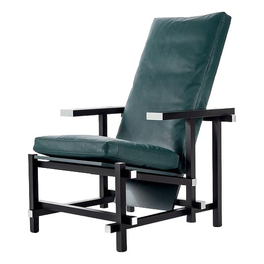 Black Red and Blue Zeilmaker Chair by Gerrit Rietveld for Cassina For Sale