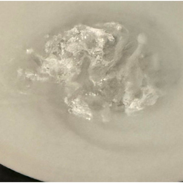 Hand-Blown Frosted Art Glass Pitcher With Polka Dot Pattern VNTG For Sale - Image 10 of 12