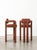 Metal Double Arch Bar Stool in Orange Chenille from Insidherland For Sale - Image 7 of 10