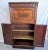 1900's Wood Bar Cabinet With Glass Interior and Lights For Sale In West Palm - Image 6 of 13