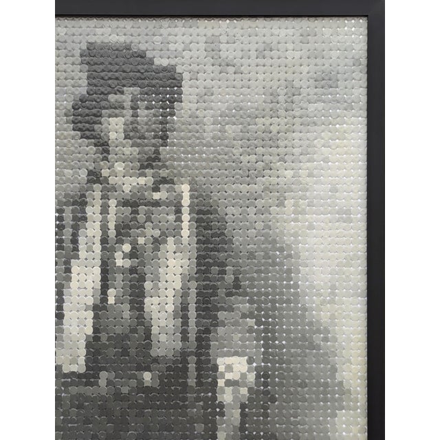 2020s Francisco Vital "Billy the Kid" Contemporary Western Black & Tan Pixelated Outlaw Portrait, 2025 For Sale - Image 5 of 10