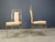 Set of 6 geometrical design dining chairs by Belgochrom. They come with their original alcantara upholstery which is in...