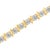 10K Yellow Gold over .925 Sterling Silver 1.0 Cttw Diamond S-Curve Link Miracle-Set Tennis Bracelet (I-J Color, I3 Clarity) - 7" For Sale - Image 4 of 7