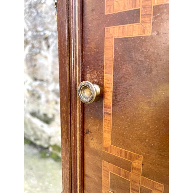 Louis XVI Bedside Table in Marble and Ceramic For Sale - Image 15 of 16