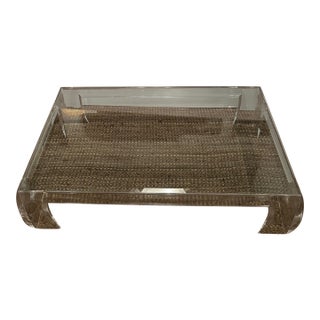 Les Prismatiques Coffee Table in Lucite and Glass For Sale