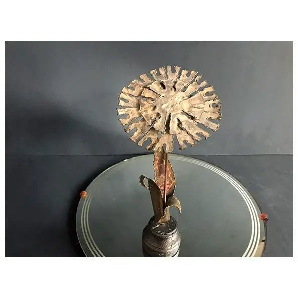 1970s 1970s Brutalist Flower Sculpture For Sale - Image 5 of 9