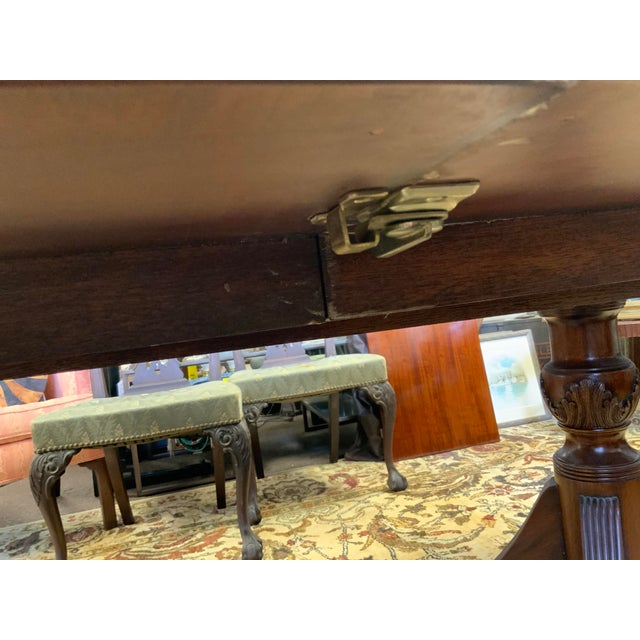 20th Century Maitland-Smith Regency Style Mahogay Double Pedestal Dining Table For Sale - Image 9 of 12