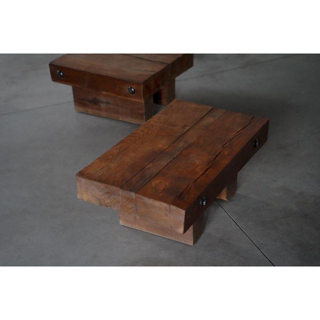 Oak Coffee Tables, Netherlands, 1960s, Set of 2 For Sale - Image 4 of 7