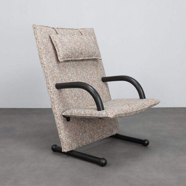 Gray T-Line Lounge Chair by Burkhard Vogtherr for Arflex, 1980s For Sale - Image 8 of 8