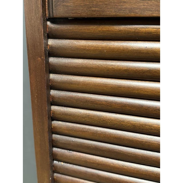 Vintage Roll-Top Filing Cabinet in Mahogany, 1930s For Sale - Image 11 of 12