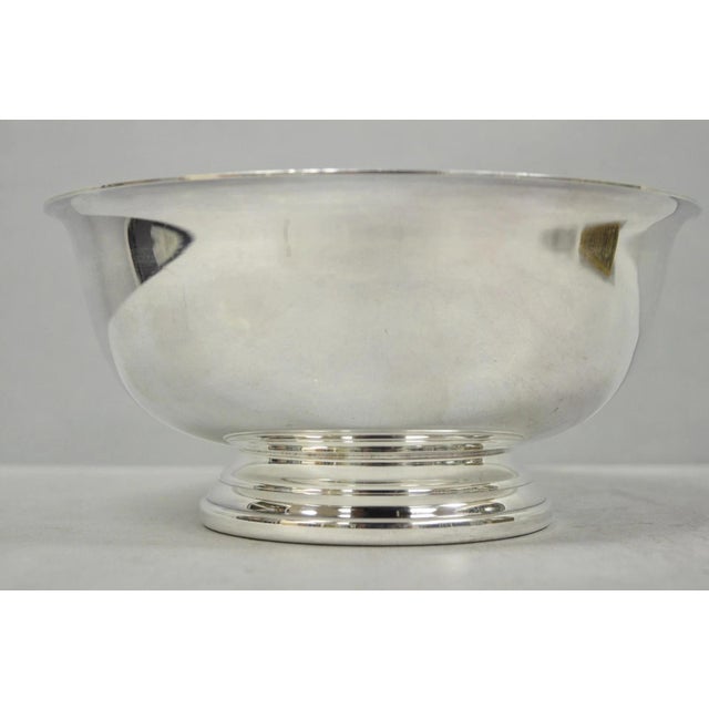 Mid-Century Modern Vintage Mid Century Modern Gorham Yc780 8" Silver Plated Serving Bowl (C) For Sale - Image 3 of 8