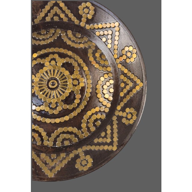 Rustic European Polish Folk Art Tatra Mountain Wood With Brass Inlay Decorative Dish For Sale - Image 3 of 10